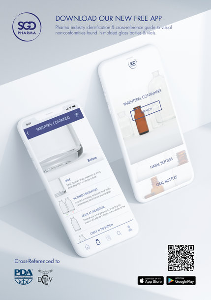 SGD Pharma stellt  die erste App vor, die die Pharmaindustrie bei der Feststellung von Nichtkonformitäten bei Flaschen aus Hüttenglas unterstützt
